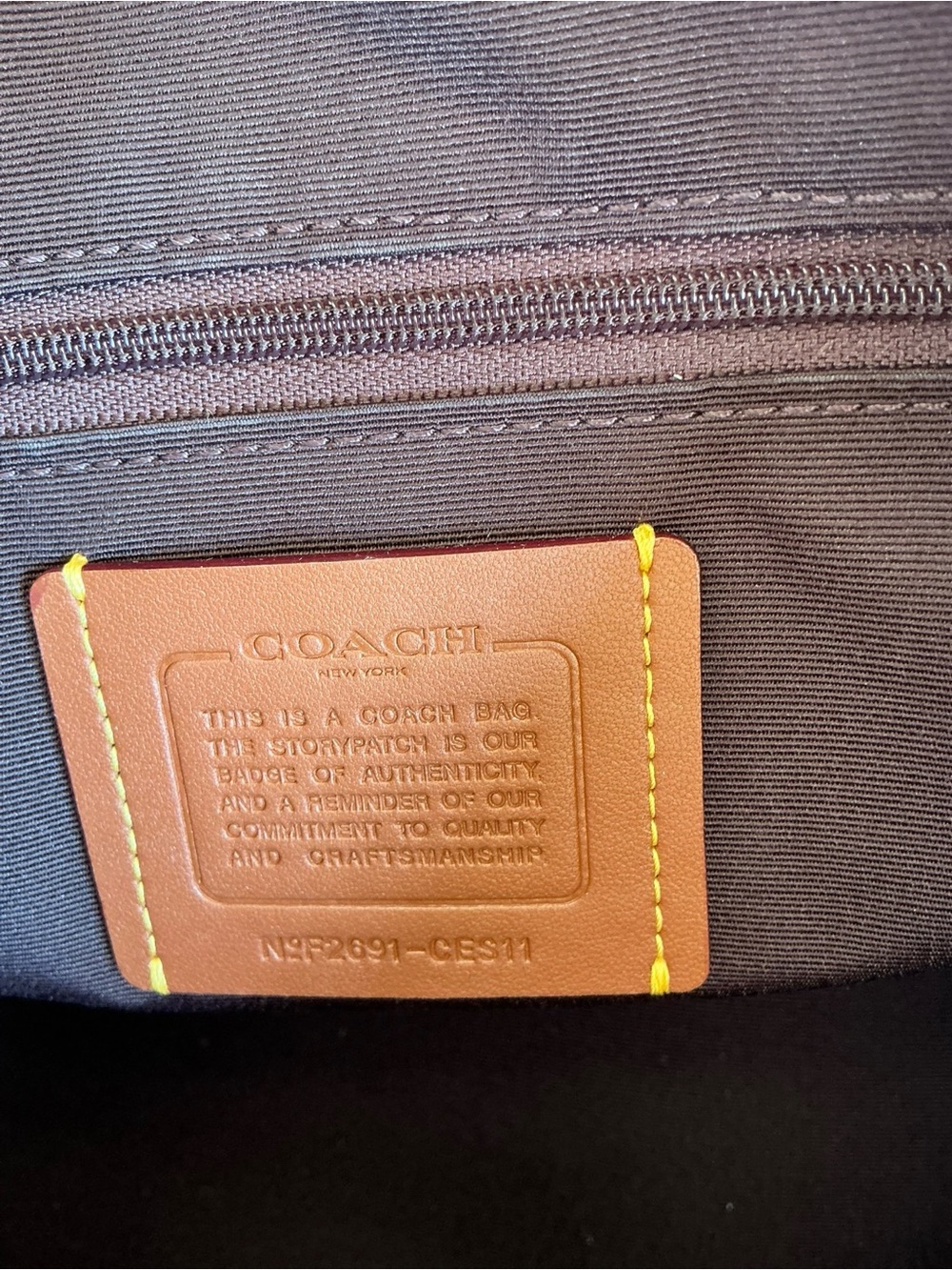Coach Rowan Large Satchel Black Soft Pebbled Leather Gold Hardware CV960 NWT - Picture 11 of 14